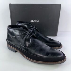 Alfani Men's Clyde Chukka Ankle Boots Leather Black 11M New
